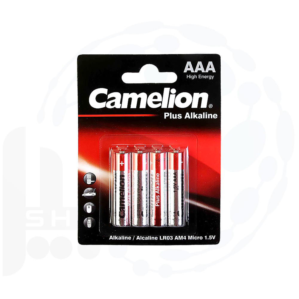 باتری نیم قلمی کملیون 4تایی پلاس آلکالاین Camelion Plus Alkaline LR03-BP4